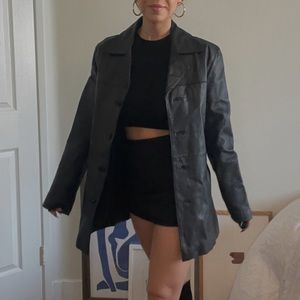 Vintage genuine leather blazer. Fits like a small/medium